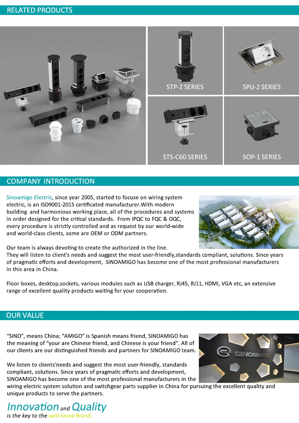 IP66 Outdoor Waterproof Instabus Eib Function Floor Socket Junction Box Outlet