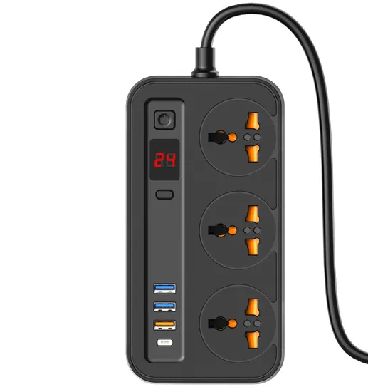 Intelligente Steckdosenleiste im US-Stil mit 6 Ausgängen und USB-Buchse
